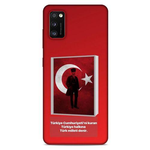 Lopard Samsung Galaxy A41 Uyumlu Kılıf Atatürk (4) Koruma Kılıfı