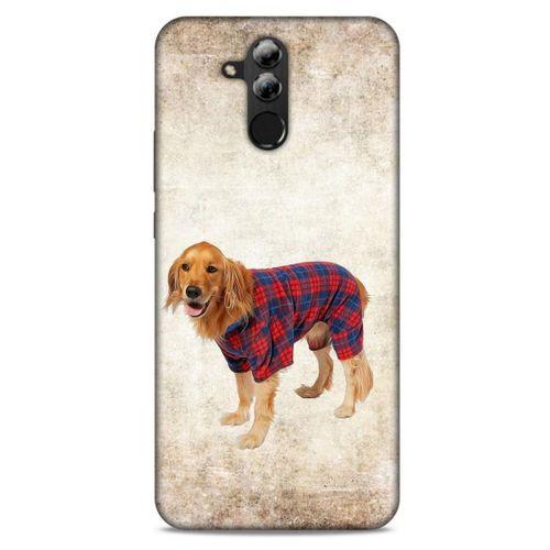 Huawei Mate 20 Lite Kılıf Köpek Kıyafetleri (47) Crystal Flex Kılıf Golden Gömlek