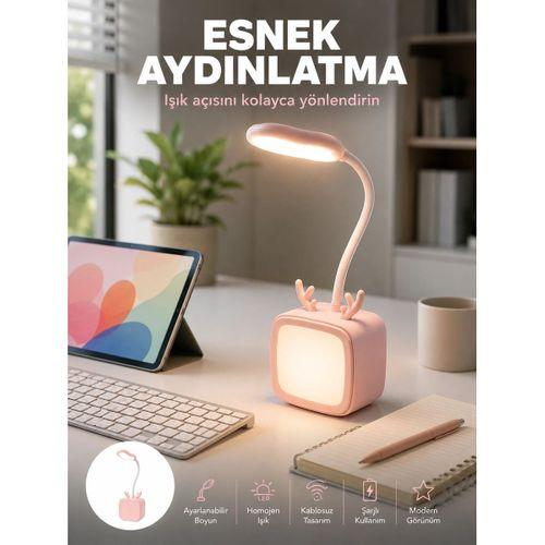 Şarj Edilebilir Led Masa Lambası Kablosuz Taşınabilir Gece Lambası
