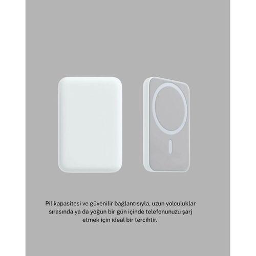 Magsafe 15w Kablosuz Hızlı Şarj, Lightning Girişli Taşınabilir Batarya