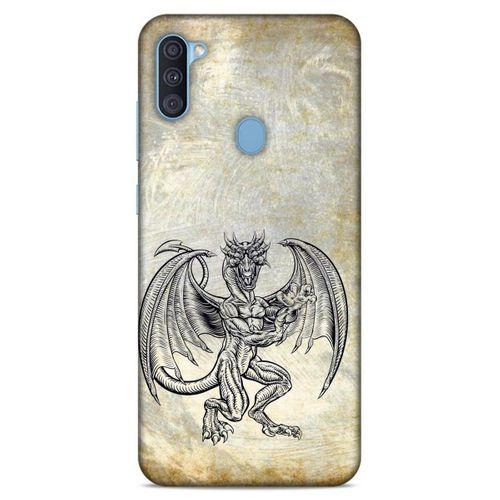 Lopard Samsung Galaxy A11 Uyumlu Kılıf Tattoo's (30) Silicone Case Şeytan Ejderha