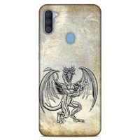 Lopard Samsung Galaxy A11 Uyumlu Kılıf Tattoo's (30) Silicone Case Şeytan Ejderha