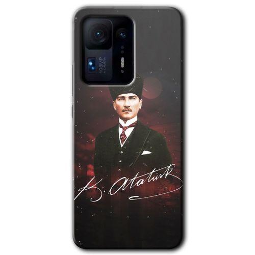 Xiaomi Mi Mix 4 HD Baskılı Kılıf + 9D Tam Ekran Koruyucu - Kemal Atatürk