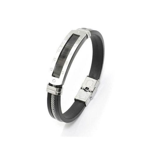 Erkek Çelik Bileklik Silikon Hasır Telli