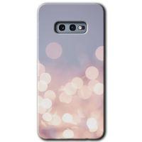 Galaxy S10e Kılıf HD Desen Baskılı Arka Kapak - Blur Lights + Kırılmaz Cam