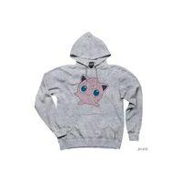 Pokemon Jigglypuff Gri Kapşonlu Sweatshirt Hoodie