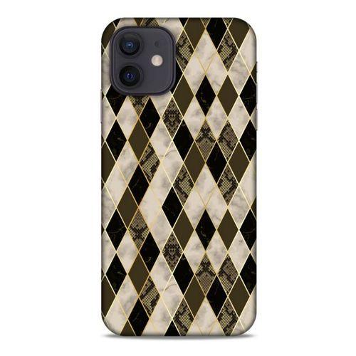 Mermer Desenli (2) Tema Kabı Bej Apple iPhone 12 Kılıf