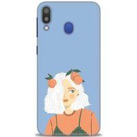 Samsung Galaxy M20 Kılıf HD Baskılı Kılıf - Beyaz Saçlı Kız + Tam Ekran Koruyucu