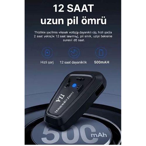 Y11 Bluetooth Kulaklık Mikrofonlu Motosiklet Kulaklığı İntercom Bt 5.3