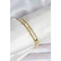 316L Çelik Gold Renk Pullu Zincir Model Kadın Bileklik