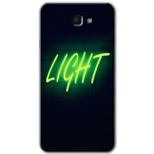 MRCİLETİSİM Samsung Galaxy J7 Prime Kılıf HD Desen Baskılı Arka Kapak + Temperli Cam - Neon İnscription