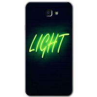 MRCİLETİSİM Samsung Galaxy J7 Prime Kılıf HD Desen Baskılı Arka Kapak + Temperli Cam - Neon İnscription