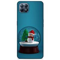 Huawei P40 Lite Kılıf Snowix (12) Koruyucu Silikon Yeşil Beyaz