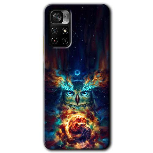 Redmi Note 11T Kılıf HD Desen Baskılı Arka Kapak - Ballı Baykuş + Kırılmaz Cam