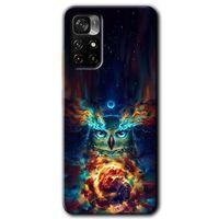 Redmi Note 11T Kılıf HD Desen Baskılı Arka Kapak - Ballı Baykuş + Kırılmaz Cam