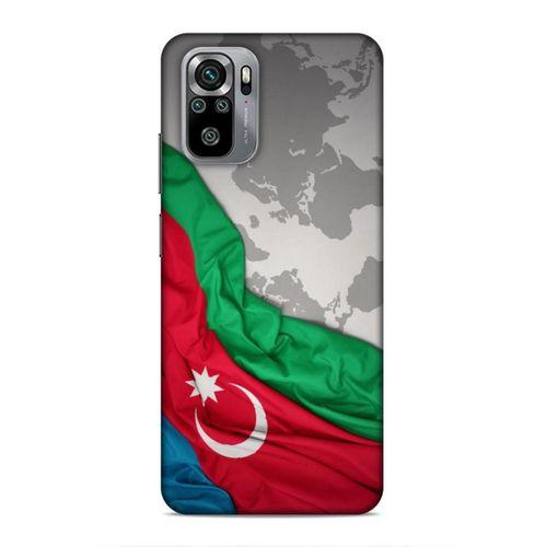 Xiaomi Redmi Note 10 Uyumlu Kılıf Azarbaijan (16) Kalın Kılıf Harita Bayrak