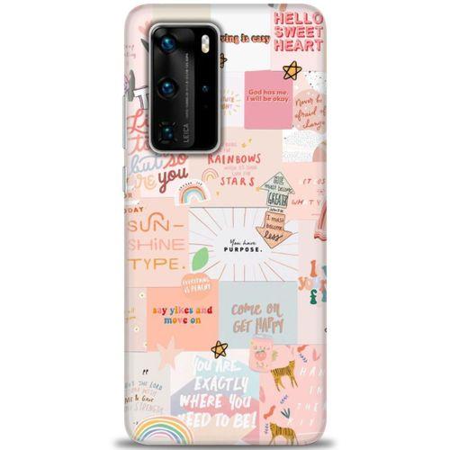 Huawei P40 Pro Kılıf HD Baskılı Kılıf - Hello Sweat + Tam Ekran Koruyucu