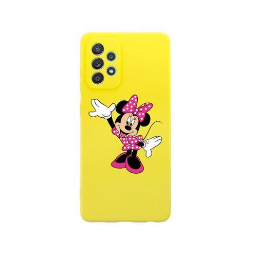Samsung A72 Minnie Mouse Premium Silikonlu Sarı Telefon Kılıfı