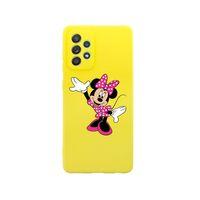 Samsung A72 Minnie Mouse Premium Silikonlu Sarı Telefon Kılıfı