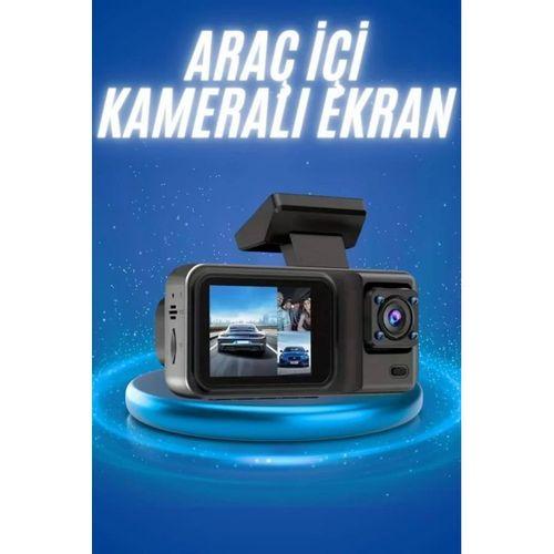 Ekranlı Sürüş Kaydedici Dvr Ön Ve Arka Kameralı Full Hd Çözünürlüklü