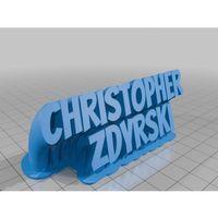 Christopher İsim Plakası (Bu ürün Sadece Plastik parçadır - Almadan Önce Soru Sorabilirsiniz)