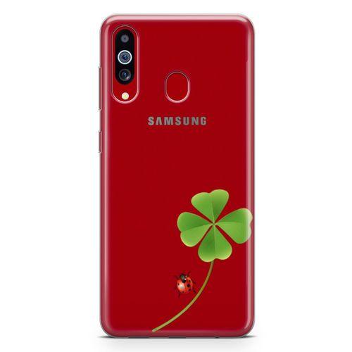Samsung Galaxy A20s Kılıf UğurBöceği Yonca Arka Kapak Koruma Desenli Full Koruyucu