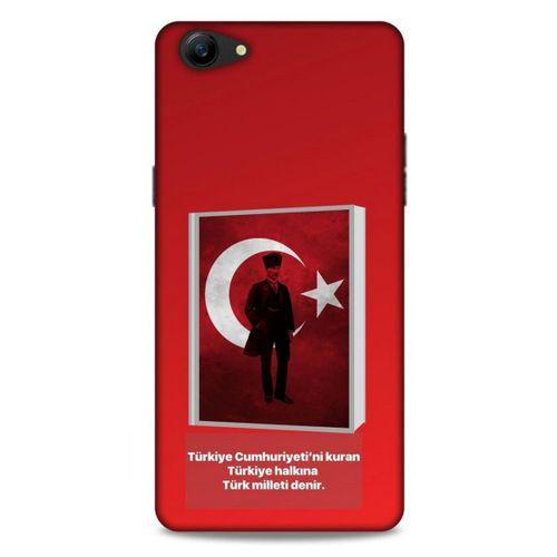 Oppo A79 Kılıf Atatürk (4) Koruma Kılıfı Kırmızı