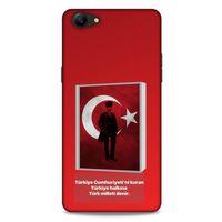 Oppo A79 Kılıf Atatürk (4) Koruma Kılıfı Kırmızı