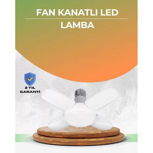 Tasarruflu Pervane Led Ampül 4 Kollu 60 Watt Geniş Alan Aydınlatma