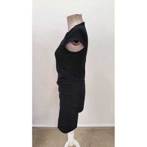 Kadın Kısa Kollu Yakası Asimetrik Kısa Ithal Krep Elbise