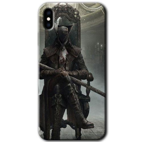 iPhone Xs Kılıf Kapak - Bloodborne Hunters +Hayalet Ekran Yandan Gözükmez