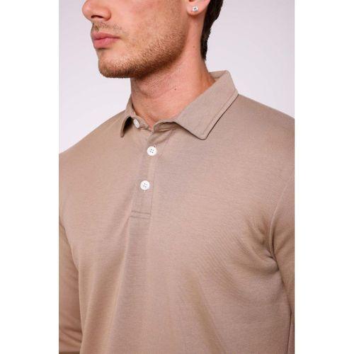 Ridley Regular Fit Doubleface Interlok Polo Yaka Erkek Sweatshirt - Bej