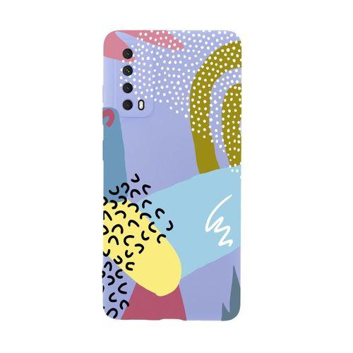 Huawei Psmart 2021 Colorful Patterns Premium Silikonlu Telefon Kılıfı