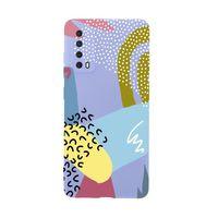 Huawei Psmart 2021 Colorful Patterns Premium Silikonlu Telefon Kılıfı