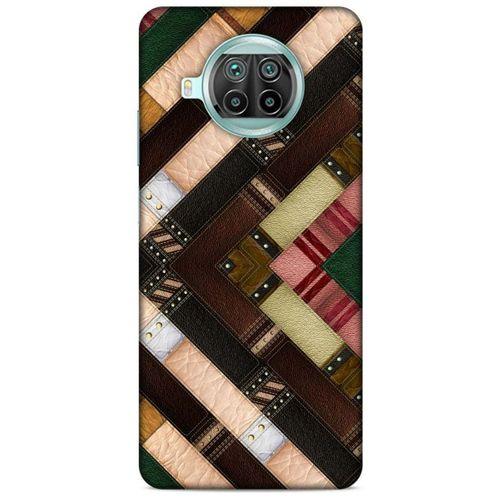 Xiaomi Mi 10T Lite 5G Kılıf Patchwork (7) Telefon Kılıfı Koyu Kahverengi