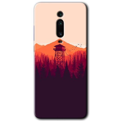 Xiaomi Mi 9T Kılıf Baskılı Arka Kapak - Gözlem Kulesi +Tam Ekran Koruyucu