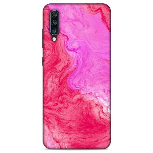 Samsung Galaxy A70s Uyumlu Kılıf Pembe Delisi (11) Tam Koruma Mermer