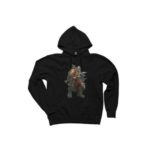 Diablo III Ruhların Reaper'ı Barbar Blizzard Entertainment Siyah Kapşonlu Sweatshirt Hoodie