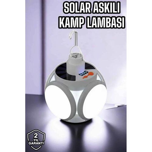Güneş Enerjili Solar Aydınlatma Kamp Çadır Lambası Şarjlı Ampül Led Şarjlı El Feneri Işıldak
