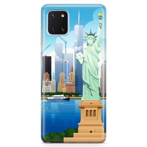 Samsung Galaxy A81 Kılıf Özgürlük Heykeli Newyork Arka Kapak Koruma Desenli Full Koruyucu