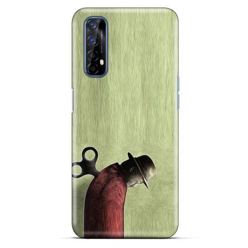 Oppo Realme 7 Kılıf Depresyon (48) Bumper Kılıf Kahve Yeşil