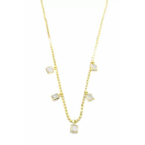 Ezme Zincir Charm Kolye - Altın