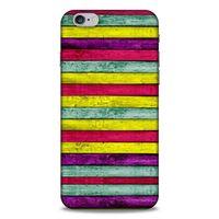 Lopard Apple Iphone 6 Plus Uyumlu Kılıf Wood'X (30) Silicone Case Desenli