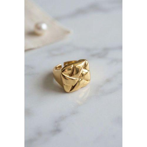Geometrik Origami Tasarımlı Ayarlanabilir Gold Renk Yüzük