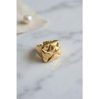 Geometrik Origami Tasarımlı Ayarlanabilir Gold Renk Yüzük