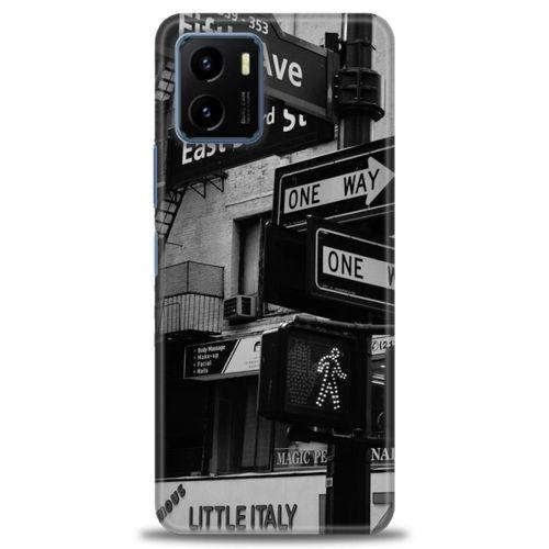 Vivo Y21 Kılıf HD Baskılı Kılıf - One Way + Tam Ekran Koruyucu