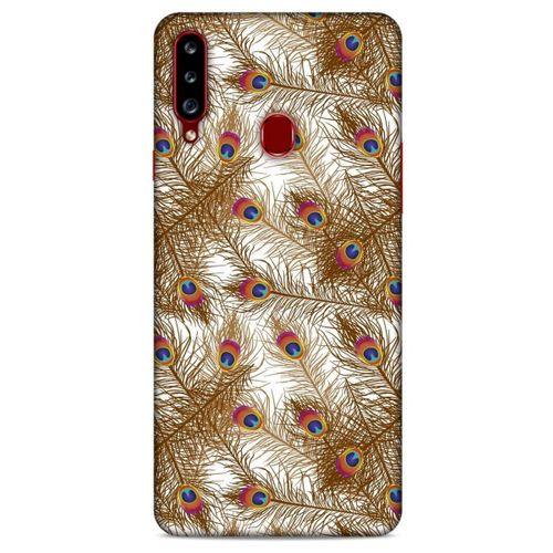 Samsung Galaxy A20s Kılıf Desenli Özel Seri Tüyler (25) Antişok Kapak