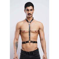 Deri Boyundan Askılı Erkek  Harness, Clubwear, Leather Partywear - Brfm124