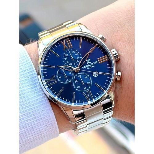 Daniel Klein Erkek Kol Saati 30 Metre Suya Dayanıklı Çelik Kordon + Bileklik Hediyeli VS.BLKT.0718