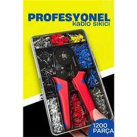 Terminal Sıkma Pensesi + Yüksük Sıkma Pensesi 1200 Parça Kablo Pabucu Seti HSC8 6-4A